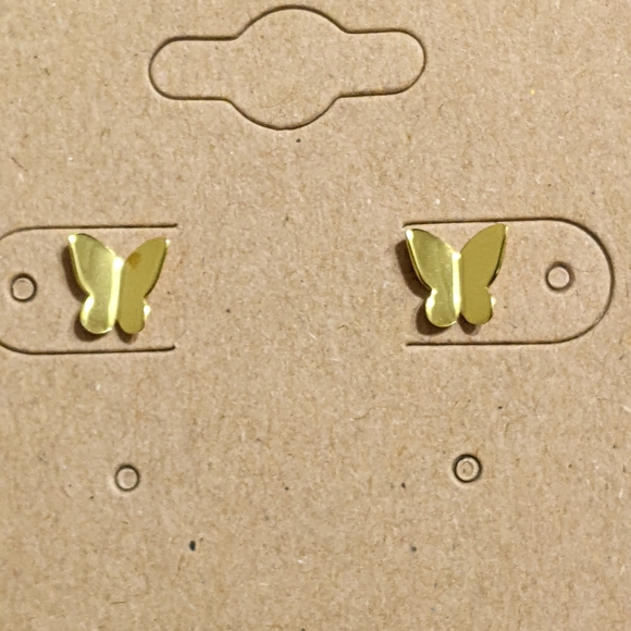 Butterfly Stud Earrings - Picture 2 of 5